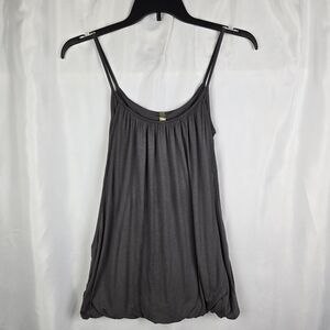 Lush Gray Double Layer Balloon Elastic Waist Yoga Womens Tank Top Size Small